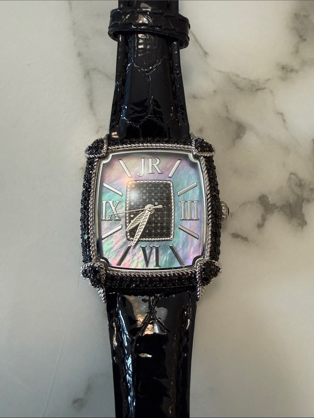 Judith Ripka Monaco watch with stainless steel case